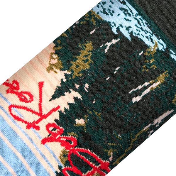 Odd Sox Bob Ross Sunset Men's Crew Socks