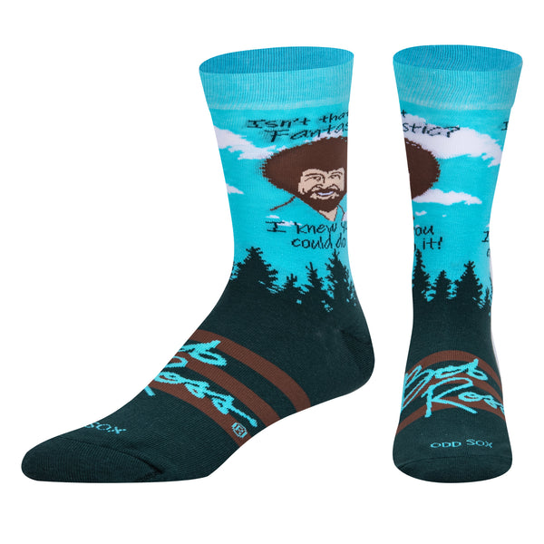 Odd Sox Bob Ross You Can Do It Men's Crew Socks