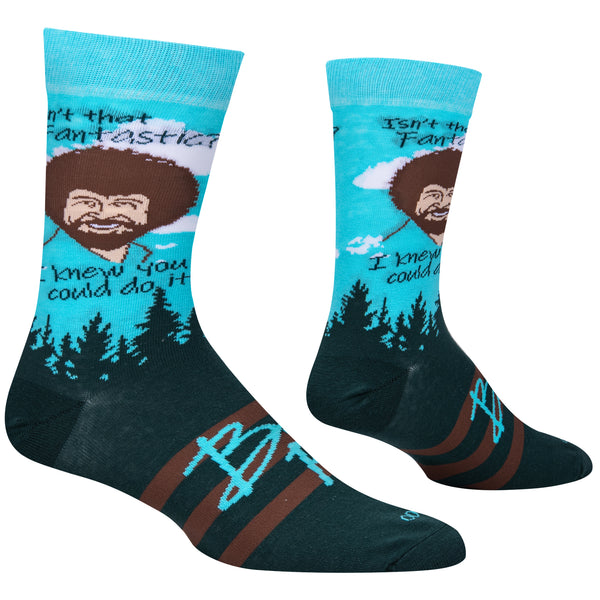 Odd Sox Bob Ross You Can Do It Men's Crew Socks