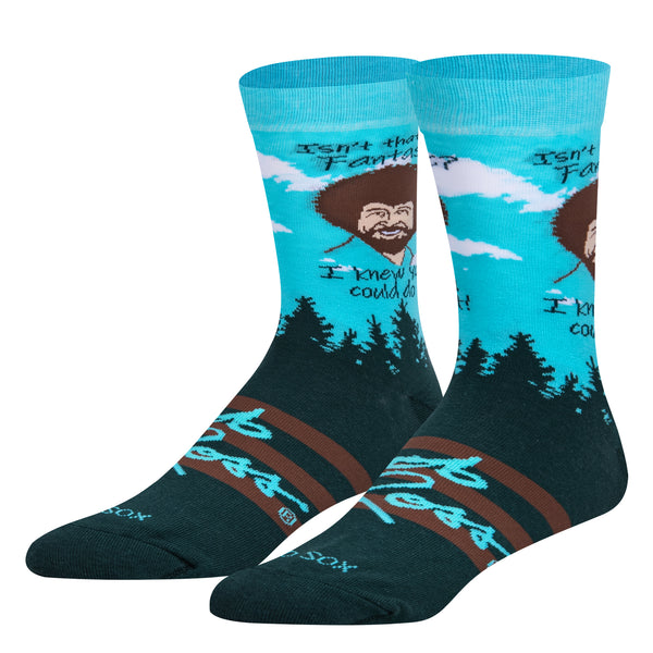odd sox Bob Ross You Can Do it Men's Crew Socks