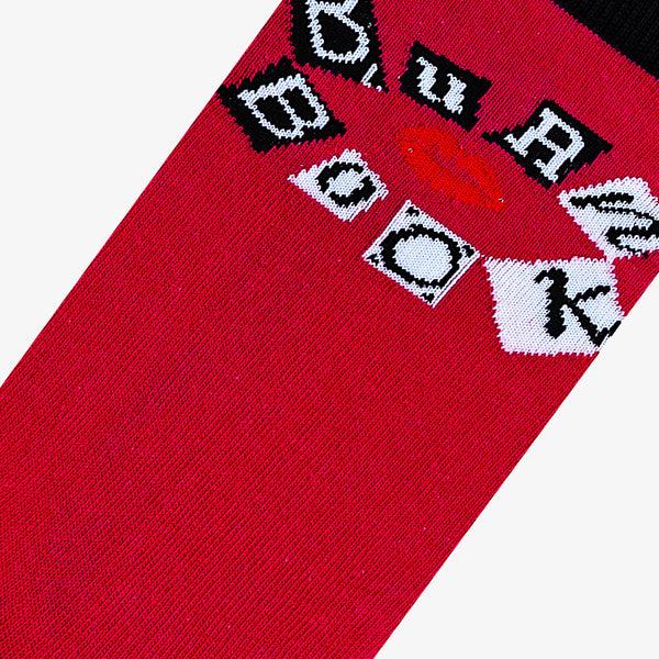 Odd Sox Burn Book Pink Women's Crew Socks