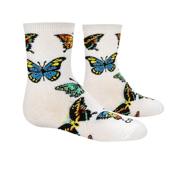Odd Sox Butterflies Kids Crew Socks
