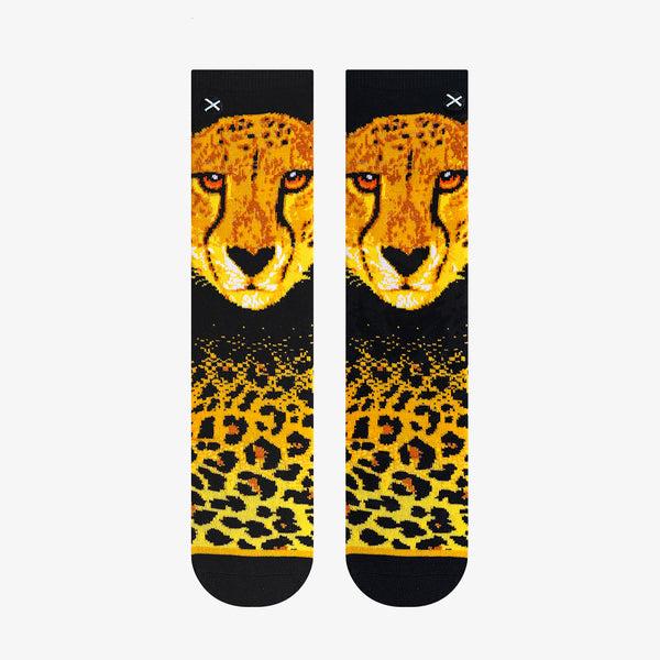 Odd Sox Cheetah Big Kids Crew Socks