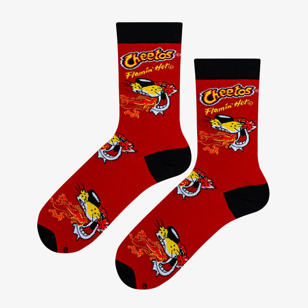 Odd Sox Cheetos Flamin' Hot Red Women's Crew Socks