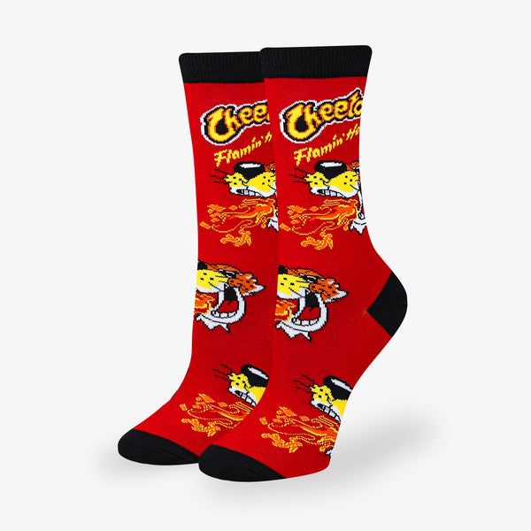odd sox Cheetos Flamin' Hot Red Women's Crew Socks