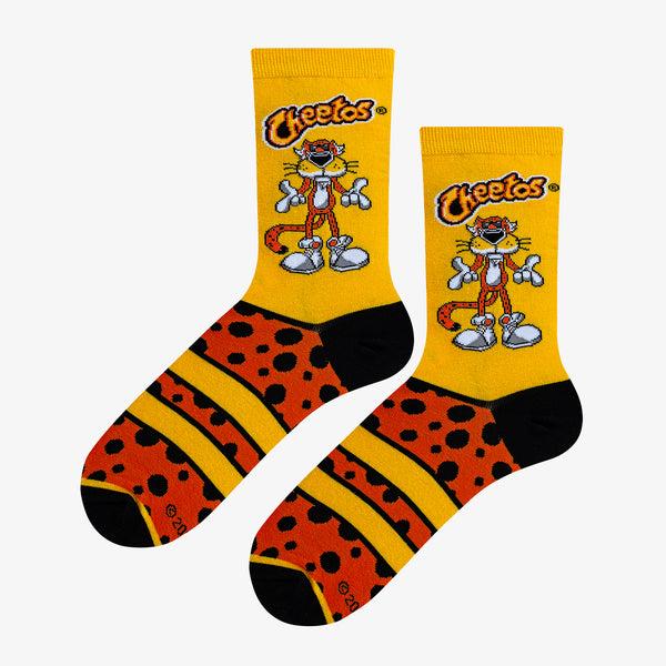 Odd Sox Chester Cheetah Yellow Women's Crew Socks