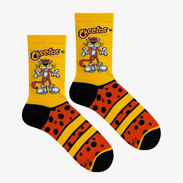 Odd Sox Chester Cheetah Yellow Women's Crew Socks