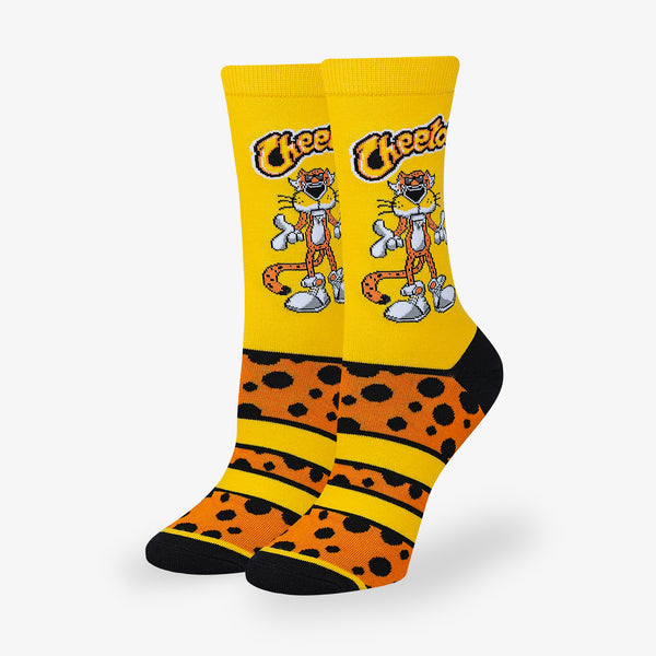 odd sox Chester Cheetah Yellow Women's Crew Socks