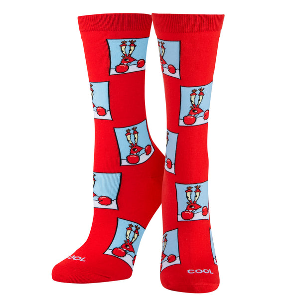 Odd Sox Confused Mr. Krabs Women's Crew Socks