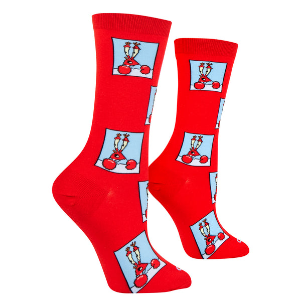 Odd Sox Confused Mr. Krabs Women's Crew Socks