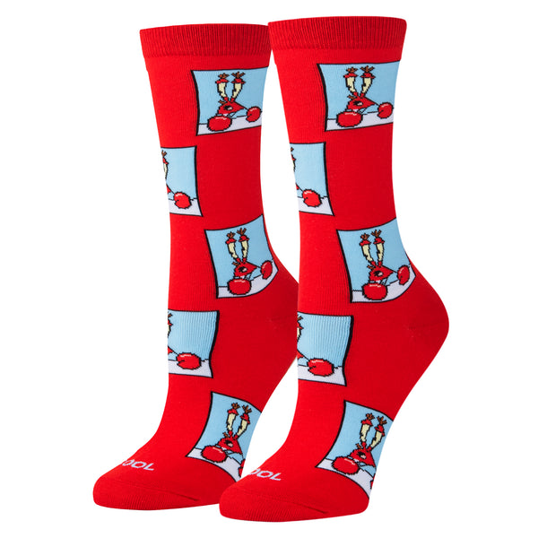 odd sox Confused Mr. Krabs Women's Crew Socks