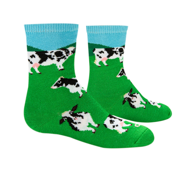 Odd Sox Cows Little Kids Crew Socks