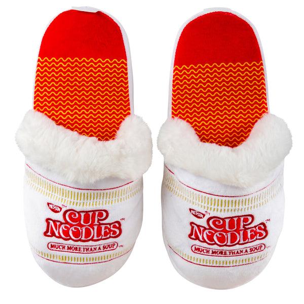 odd sox Cup Noodles Fuzzy Slip-On Slippers