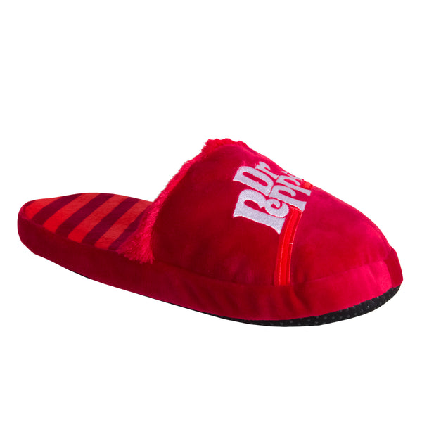 Odd Sox Dr Pepper Fuzzy Slip-On Slippers