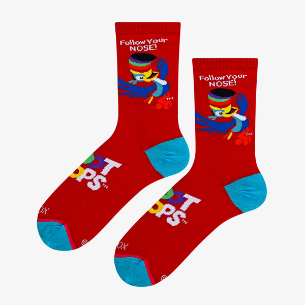 Odd Sox Follow Your Nose Red Women's Crew Socks