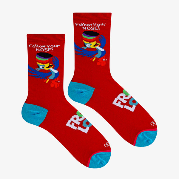 Odd Sox Follow Your Nose Red Women's Crew Socks
