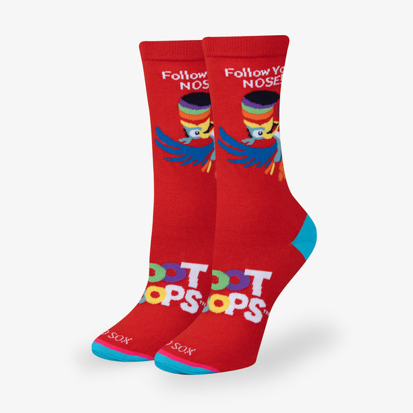odd sox Follow Your Nose Red Women's Crew Socks