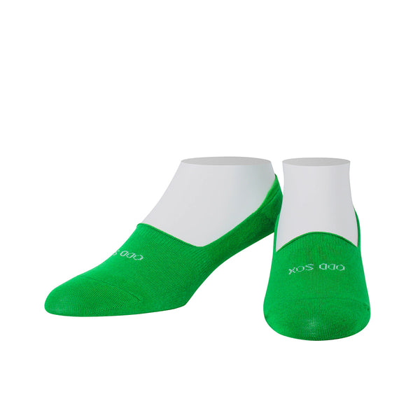 Odd Sox Green Basix Fashion No Show
