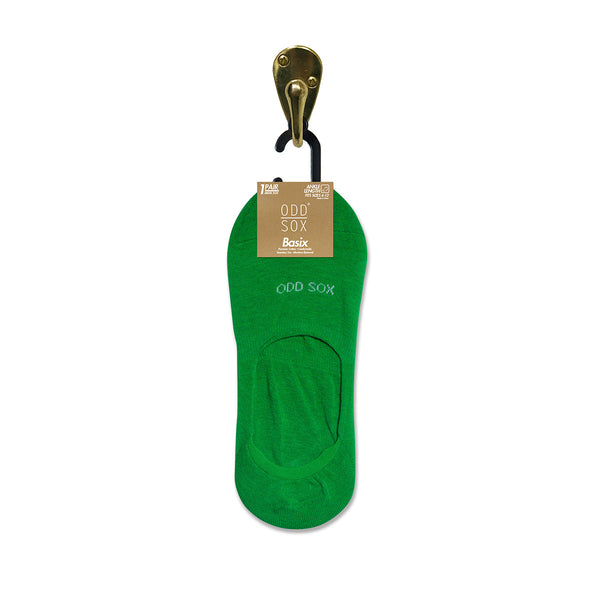 Odd Sox Green Basix Fashion No Show