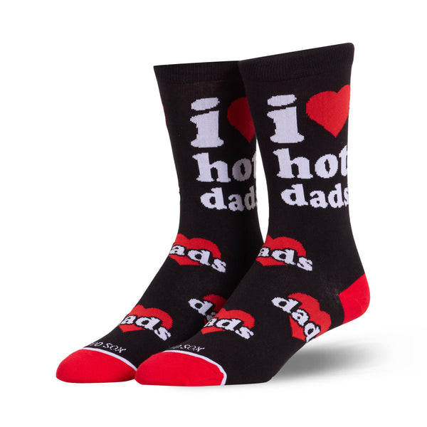odd sox I Love Hot Dads Women's Crew Socks