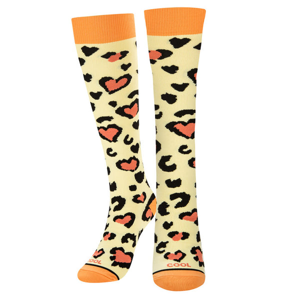 Odd Sox Leopard Hearts Compression Socks