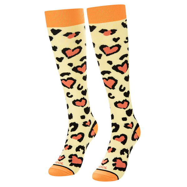 odd sox Leopard Hearts Compression Socks