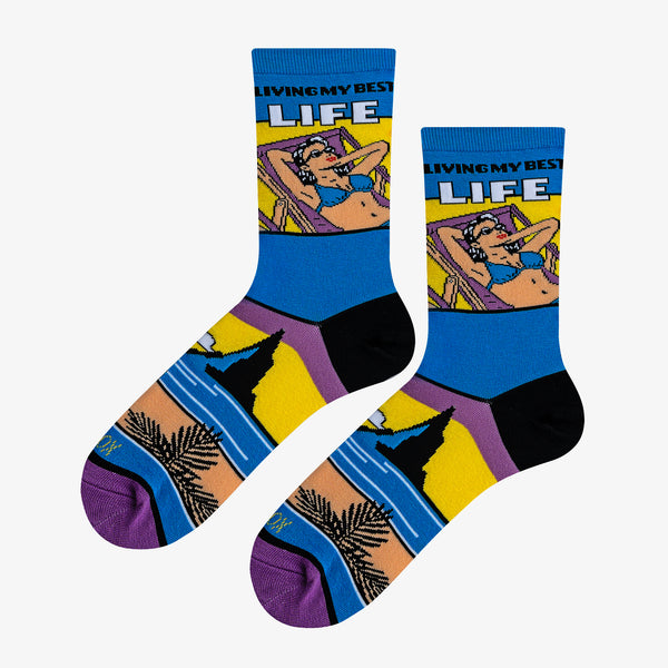Odd Sox Living My Best Life Women's Crew Socks