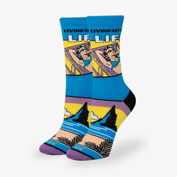 odd sox Living My Best Life Women's Crew Socks