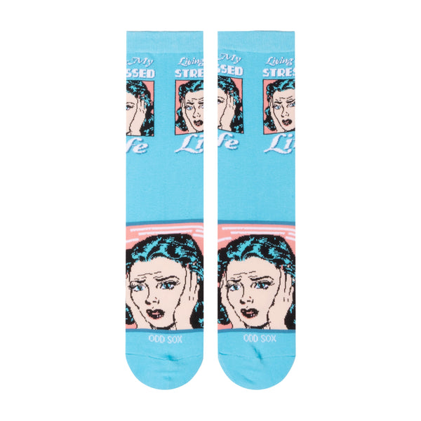 Odd Sox Living My Stressed Life Women's Crew Socks