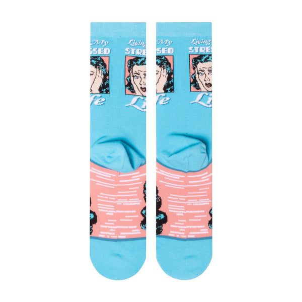 Odd Sox Living My Stressed Life Women's Crew Socks