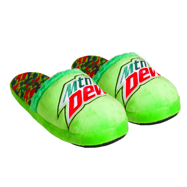 odd sox Mountain Dew Camo Fuzzy Slip-On Slippers