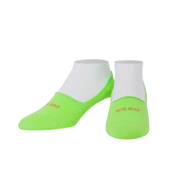 Odd Sox Neon Green Basix Fashion No Show