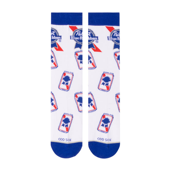 Odd Sox Pabst Blue Ribbon Cans Crew Socks