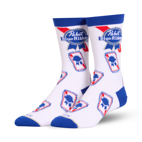 odd sox Pabst Blue Ribbon Cans Crew Socks