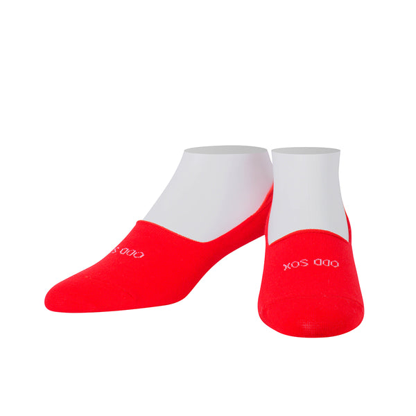 Odd Sox Red Basix Fashion No Show