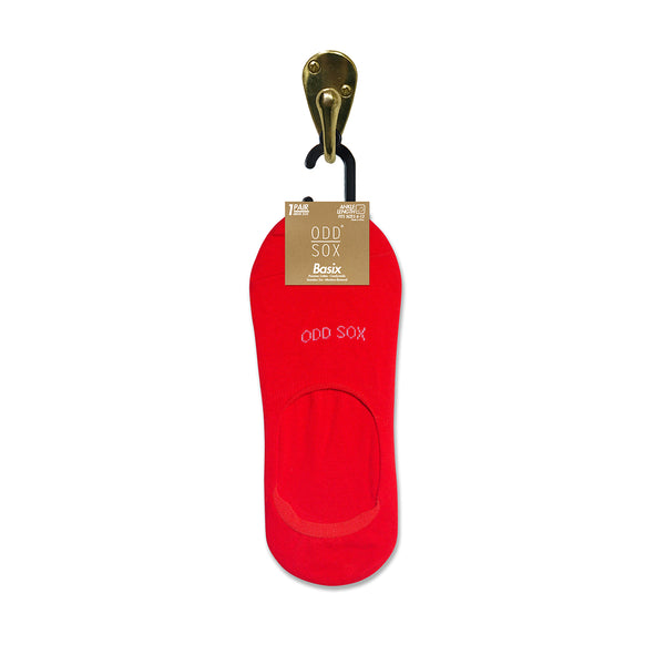 Odd Sox Red Basix Fashion No Show