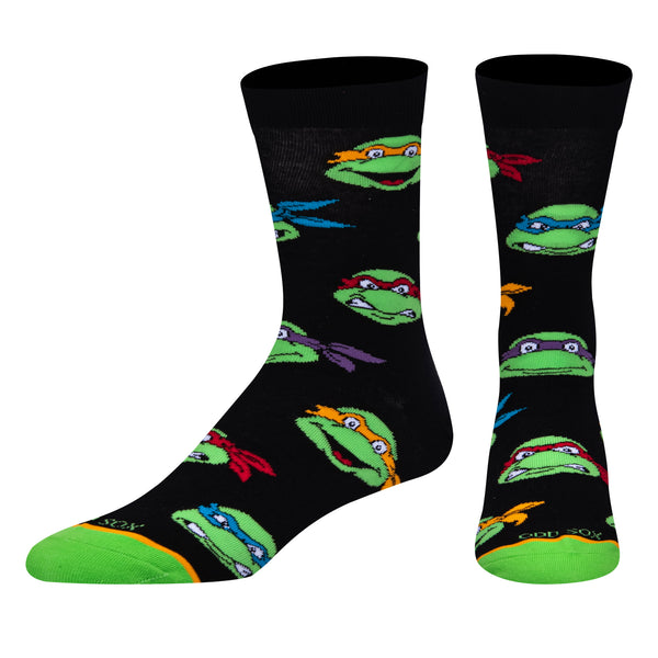 Odd Sox Retro Turtle Heads Men's Crew Socks