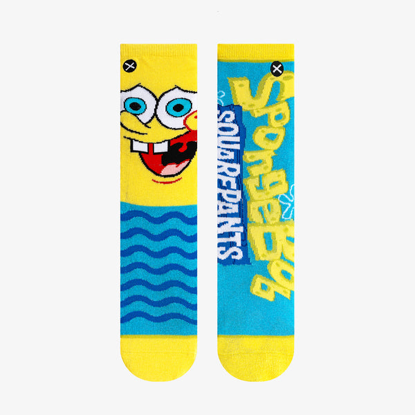 Odd Sox SpongeBob Big Face Big Kids Crew Socks