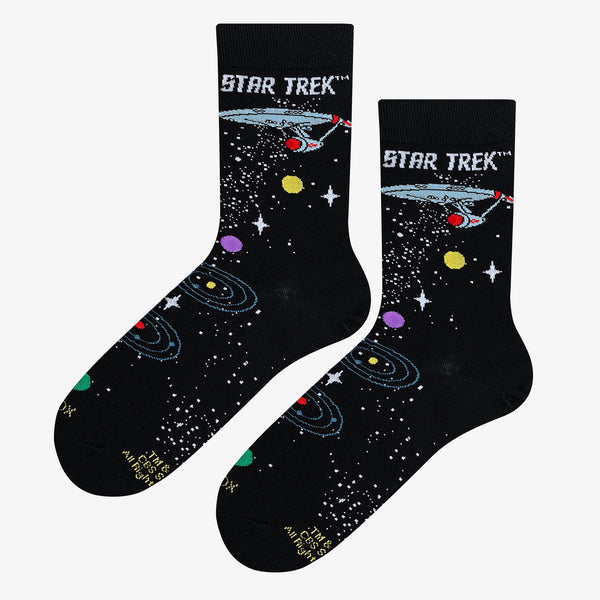 Odd Sox Star Trek Space Travel Men's Crew Socks