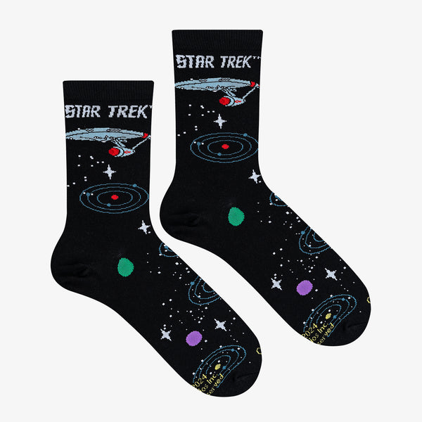 Odd Sox Star Trek Space Travel Women's Crew Socks