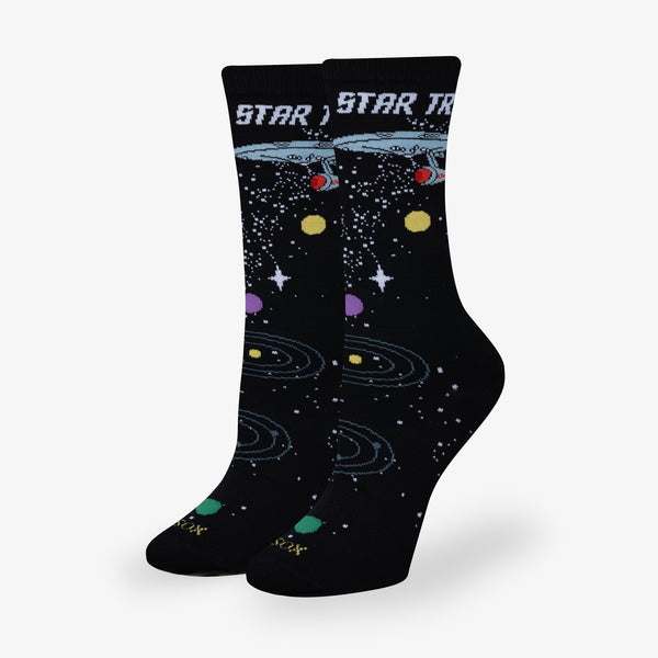 odd sox Star Trek Space Travel Women's Crew Socks