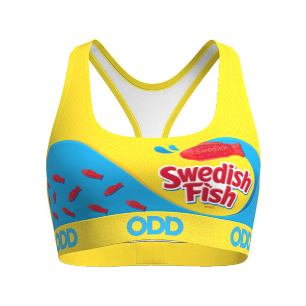 odd sox Swedish Fish Women's Sports Bra