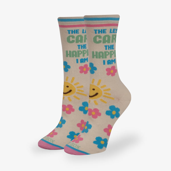 odd sox The Less I Care Women's Crew Socks