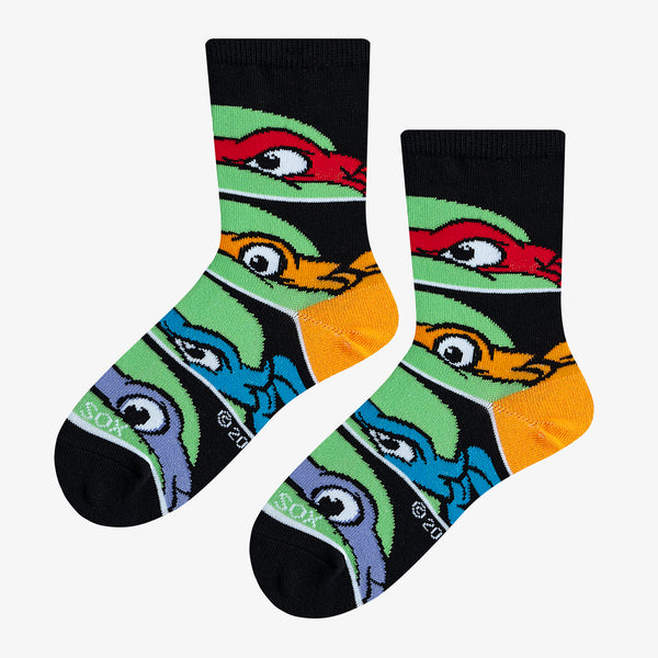 Odd Sox TMNT Masks Little Kids Crew Socks