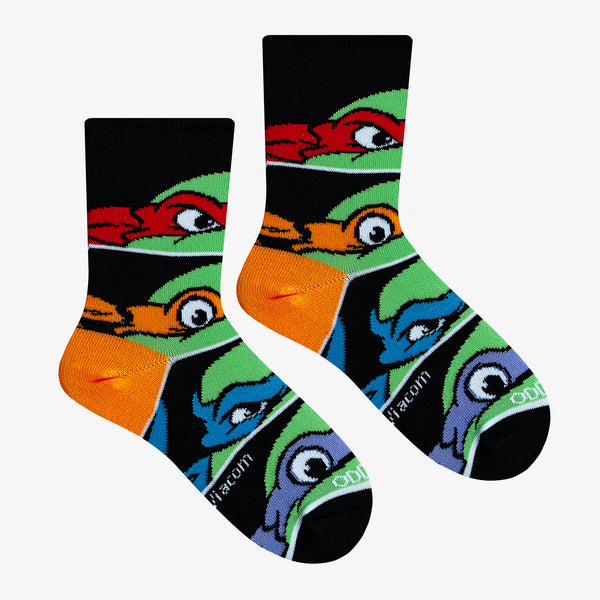Odd Sox TMNT Masks Little Kids Crew Socks