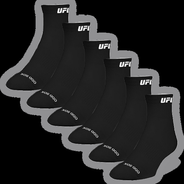 Odd Sox UFC Logo Men's Quarter Socks - 6-Pack