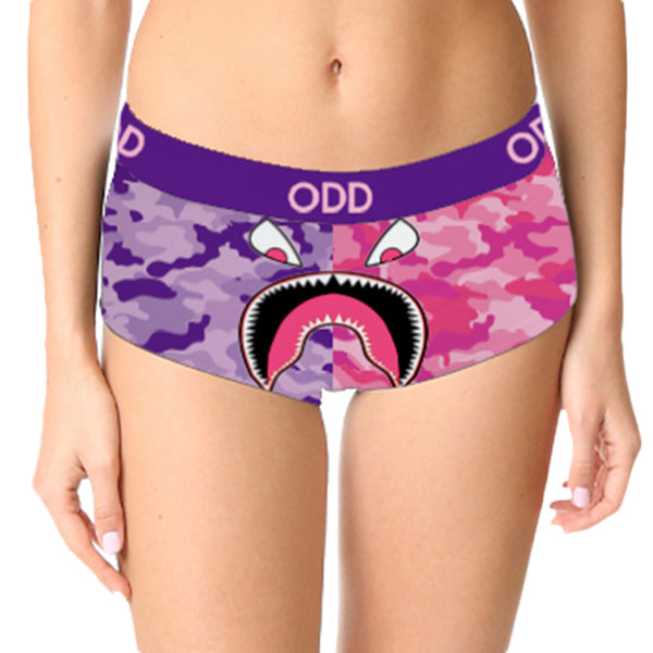 Odd Sox Warplane Camo Women's Boy Shorts