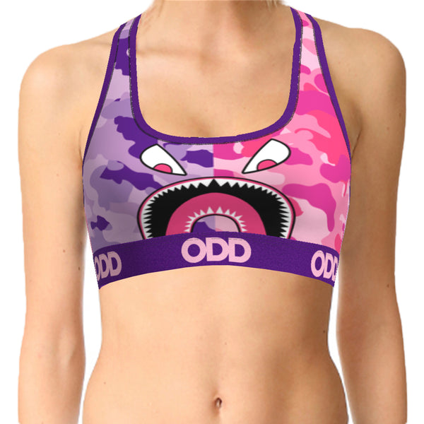 Odd Sox Warplane Camo Women's Sports Bra