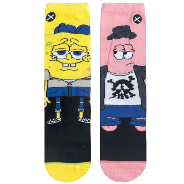Odd Sox SpongeBob & Patrick Hipsters 360 Big Kids Crew Socks