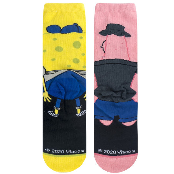 Odd Sox SpongeBob & Patrick Hipsters 360 Big Kids Crew Socks